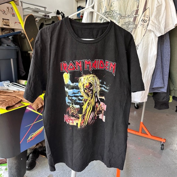 Other - Vintage Iron Maiden TShirt Mens Size Large Black Band Merch Graphic Short Sleeve